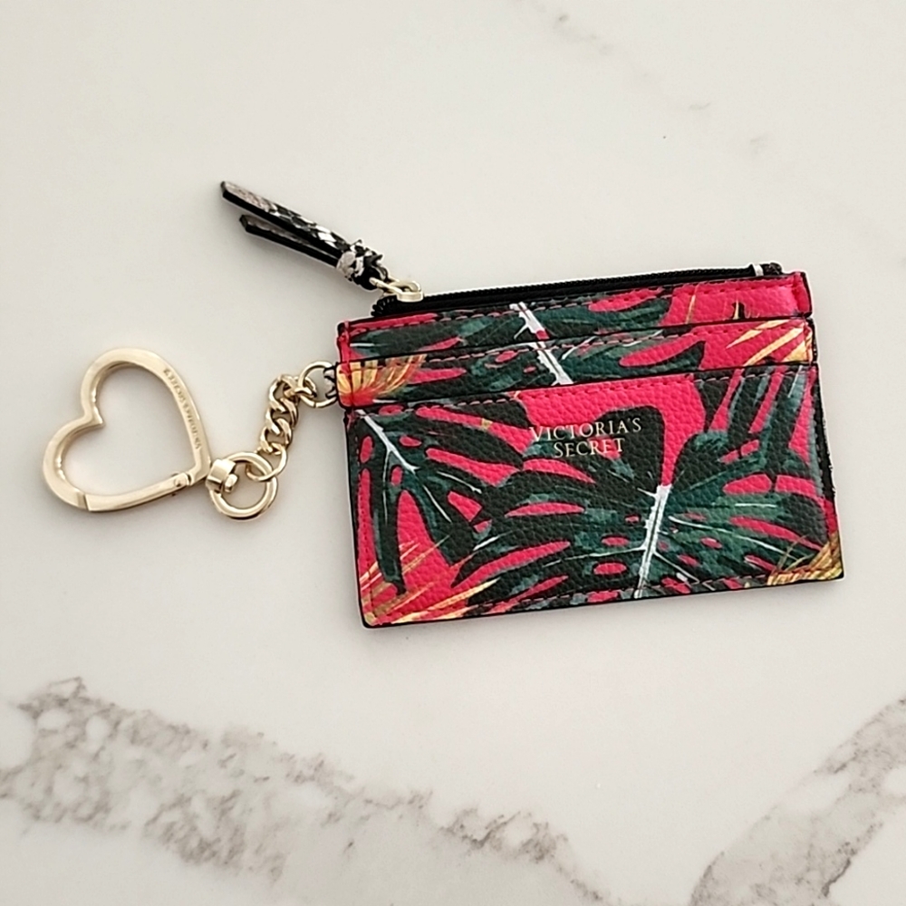 VICTORIA SECRET Palm Leaf Card and Change Holder